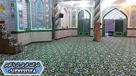 فرش سجاده کاشان طرح کاشیکاری - فرش نمازخانه و مسجد