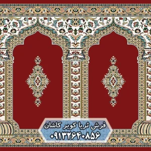 فرش نماز 700 شانه طرح رضوان قرمز