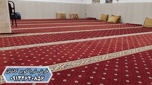 سجاده فرش مسجد مشهد طرح تشریفاتی نگین زمرد