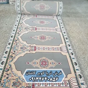 سجاده فرش (فرش نمازخانه، فرش مسجد) محرابی رنگ فیلی